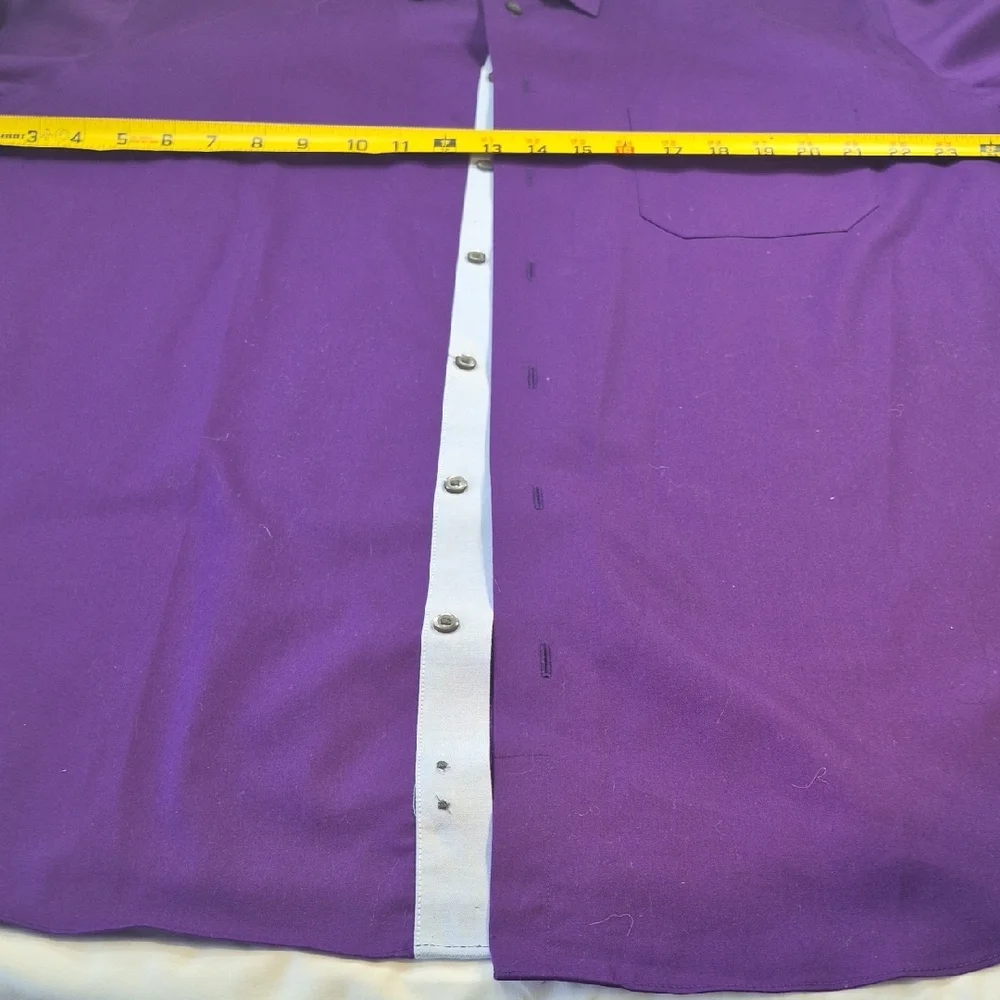 Paul Fredrick Rich Purple Dress Shirt - Picture 8 of 13
